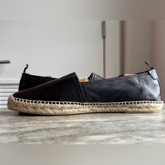 YSL Saint Laurent Espadrilles Smooth Leather Loafer Nero Black 46 / 13 main image 5